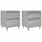 vidaXL Κομοδίνα 2 τεμ. Γκρι Sonoma 40 x 35 x 50 εκ. από Επεξεργ. Ξύλο
