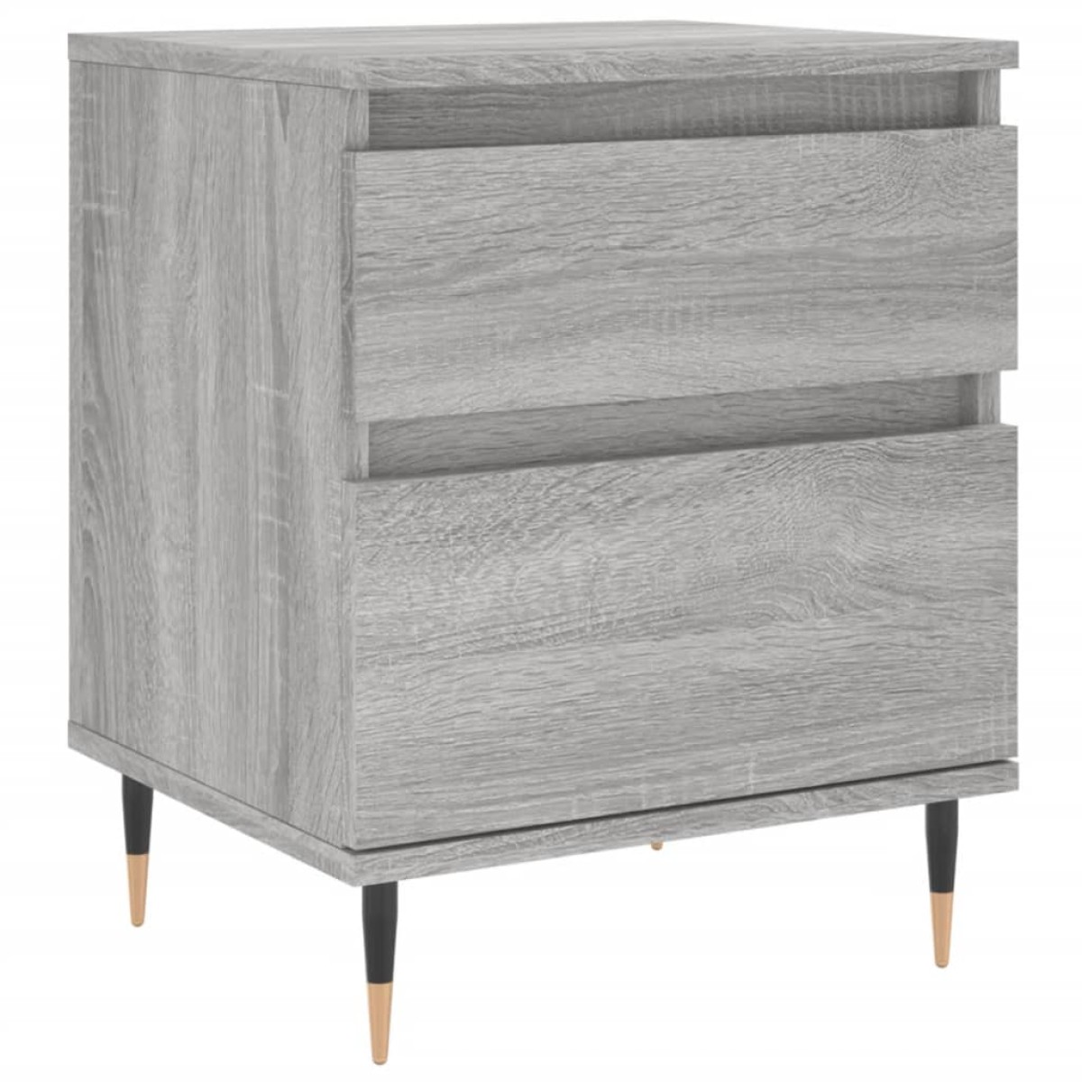 vidaXL Κομοδίνα 2 τεμ. Γκρι Sonoma 40 x 35 x 50 εκ. από Επεξεργ. Ξύλο