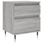 vidaXL Κομοδίνα 2 τεμ. Γκρι Sonoma 40 x 35 x 50 εκ. από Επεξεργ. Ξύλο