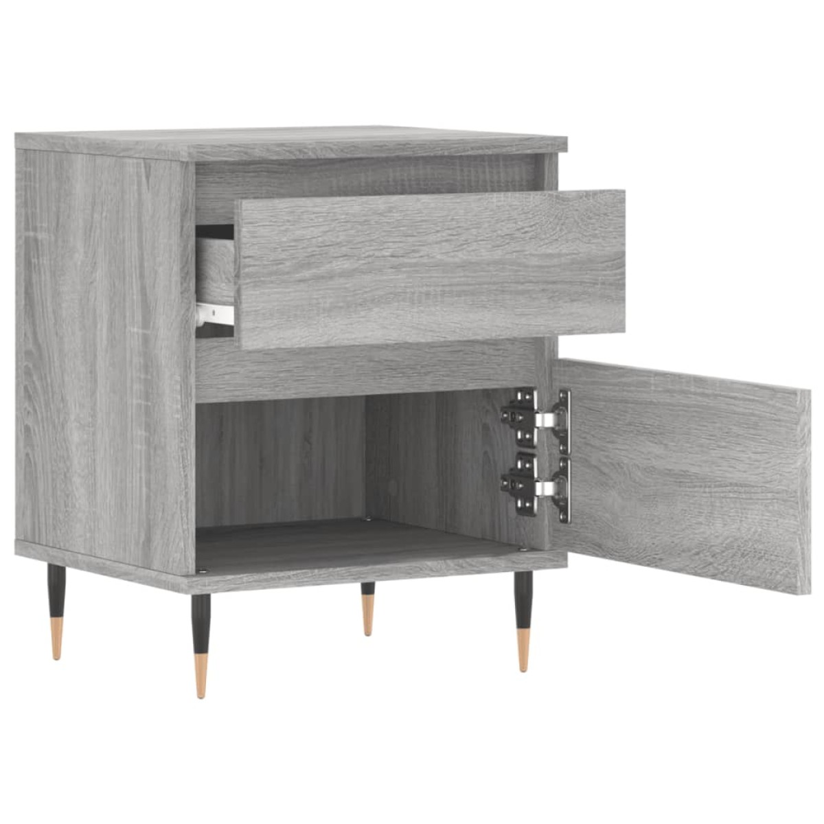 vidaXL Κομοδίνα 2 τεμ. Γκρι Sonoma 40 x 35 x 50 εκ. από Επεξεργ. Ξύλο