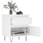 vidaXL Κομοδίνα Λευκά 2 τεμ. 40 x 35 x 50 εκ. από Επεξεργασμένο Ξύλο