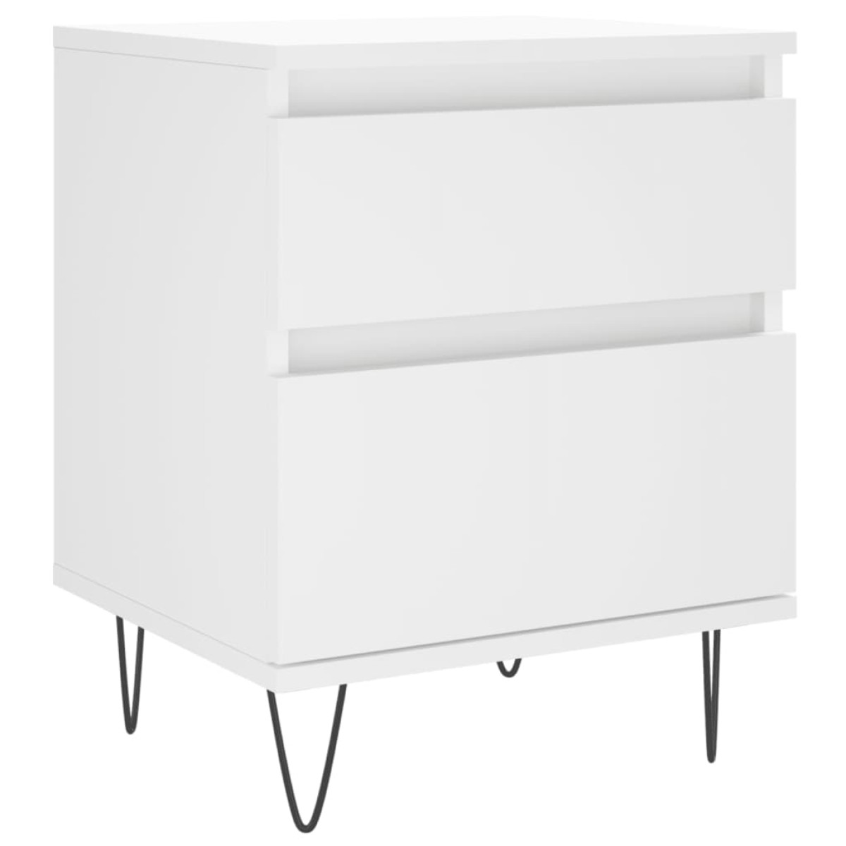 vidaXL Κομοδίνα Λευκά 2 τεμ. 40 x 35 x 50 εκ. από Επεξεργασμένο Ξύλο