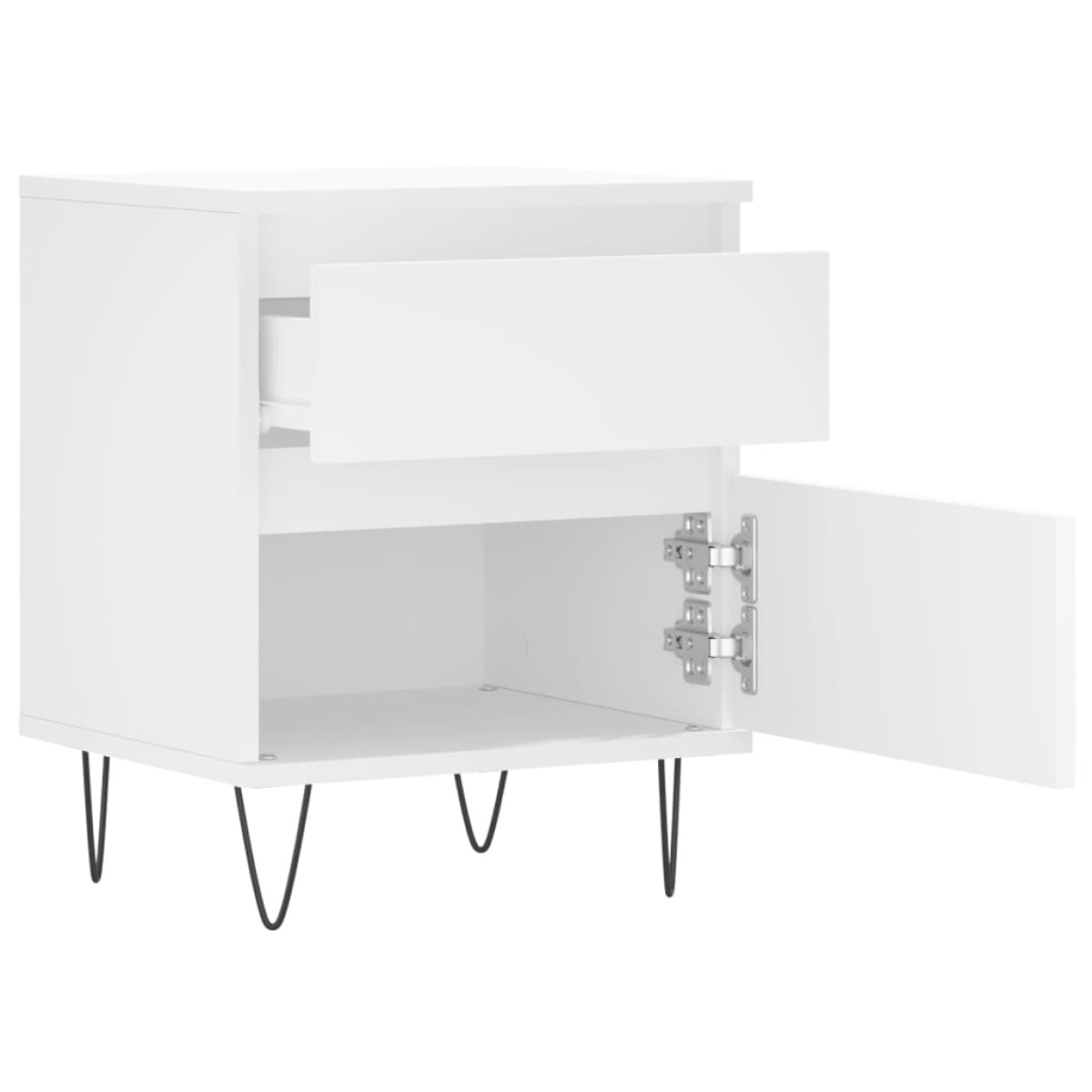 vidaXL Κομοδίνα Λευκά 2 τεμ. 40 x 35 x 50 εκ. από Επεξεργασμένο Ξύλο