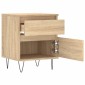 vidaXL Κομοδίνα 2 τεμ. Sonoma Δρυς 40 x 35 x 50 εκ. από Επεξεργ. Ξύλο