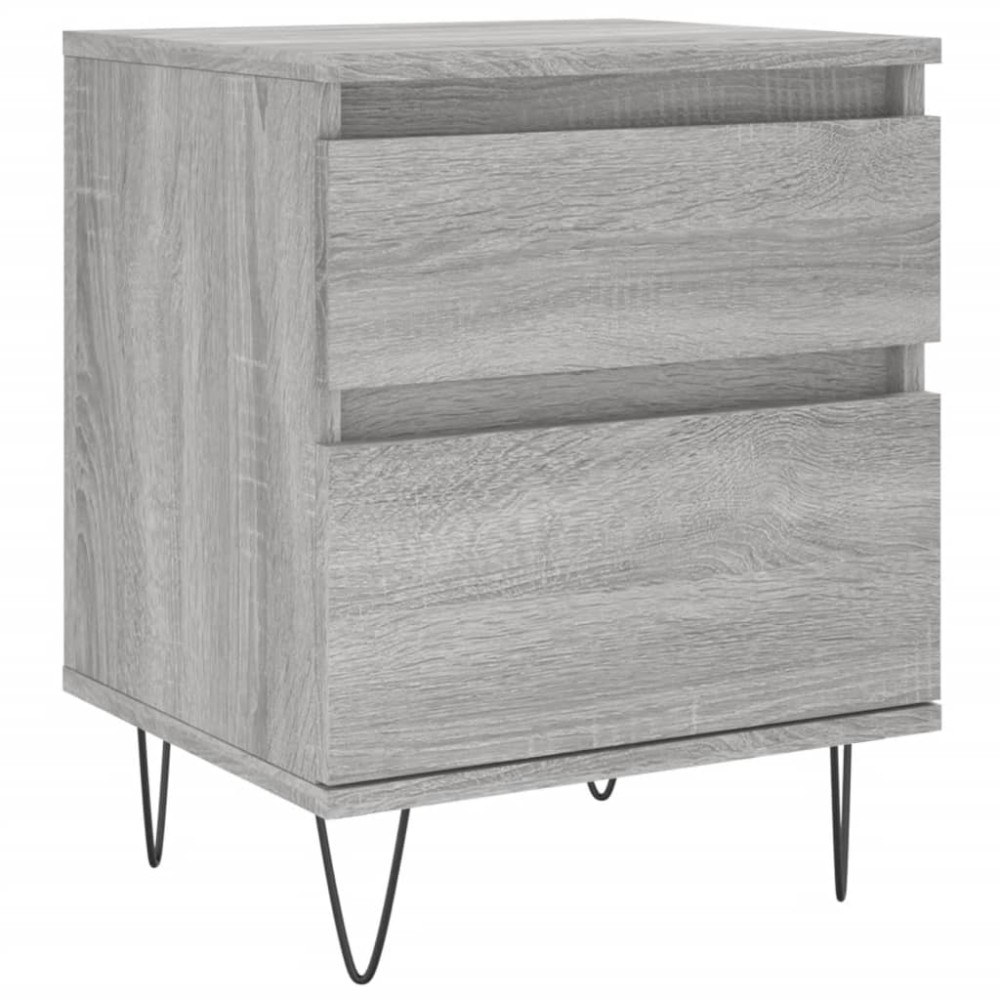 vidaXL Κομοδίνο Γκρι Sonoma 40 x 35 x 50 εκ. από Επεξεργασμένο Ξύλο