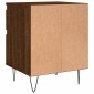 vidaXL Κομοδίνα 2 τεμ. Καφέ Δρυς 40 x 35 x 50 εκ. από Επεξεργ. Ξύλο