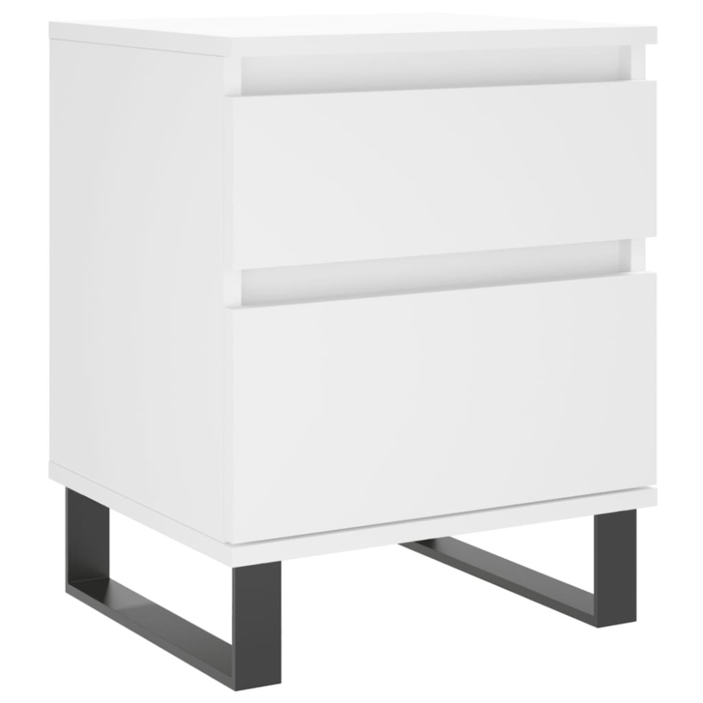 vidaXL Κομοδίνο Λευκό 40 x 35 x 50 εκ. από Επεξεργασμένο Ξύλο