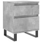 vidaXL Κομοδίνα 2 τεμ. Γκρι Σκυροδέματος 40x35x50 εκ. Επεξεργ. Ξύλο