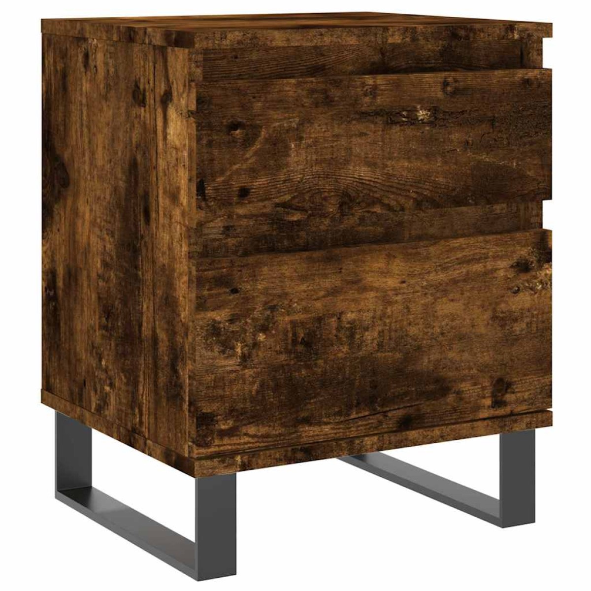 vidaXL Κομοδίνο Καπνιστή Δρυς 40 x 35 x 50 εκ. από Επεξεργ. Ξύλο