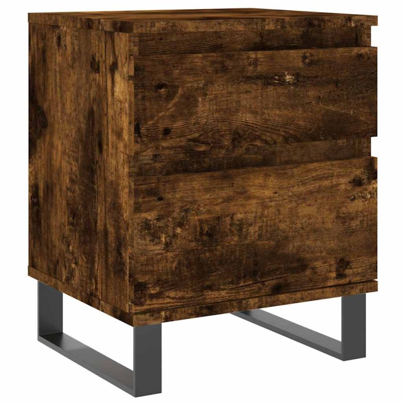 vidaXL Κομοδίνο Καπνιστή Δρυς 40 x 35 x 50 εκ. από Επεξεργ. Ξύλο