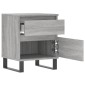 vidaXL Κομοδίνο Γκρι Sonoma 40 x 35 x 50 εκ. από Επεξεργασμένο Ξύλο