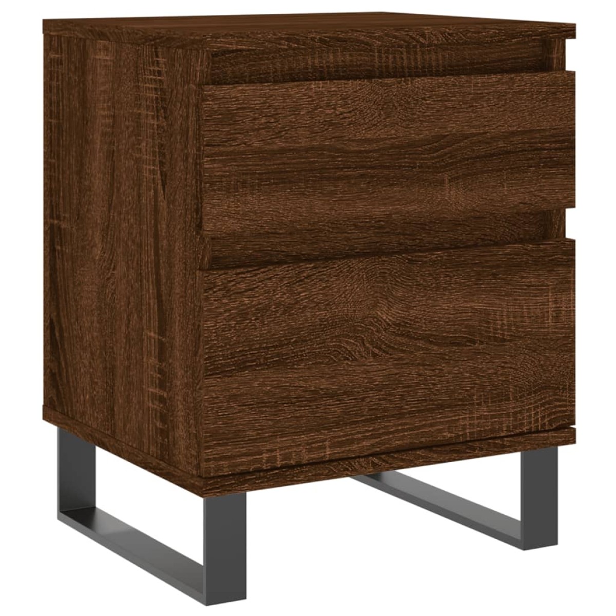 vidaXL Κομοδίνα 2 τεμ. Καφέ Δρυς 40 x 35 x 50 εκ. από Επεξεργ. Ξύλο