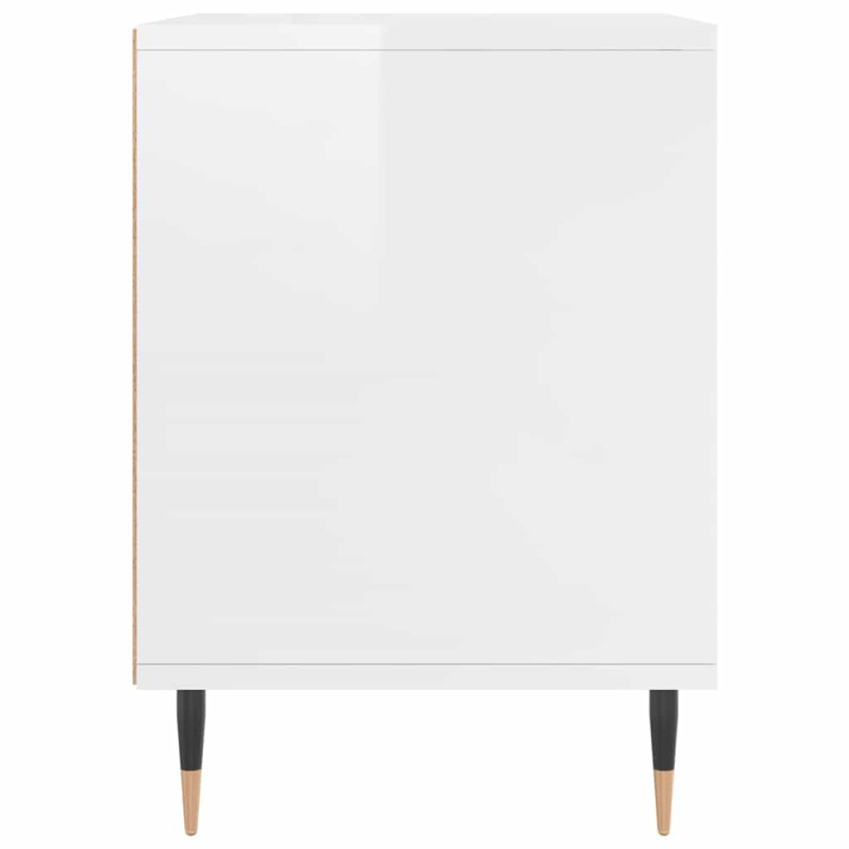 vidaXL Κομοδίνα 2 τεμ. Γυαλ. Λευκό 40 x 35 x 50 εκ. Επεξεργασμένο Ξύλο