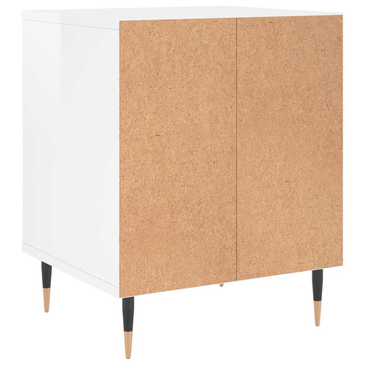 vidaXL Κομοδίνα 2 τεμ. Γυαλ. Λευκό 40 x 35 x 50 εκ. Επεξεργασμένο Ξύλο
