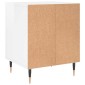 vidaXL Κομοδίνα 2 τεμ. Γυαλ. Λευκό 40 x 35 x 50 εκ. Επεξεργασμένο Ξύλο