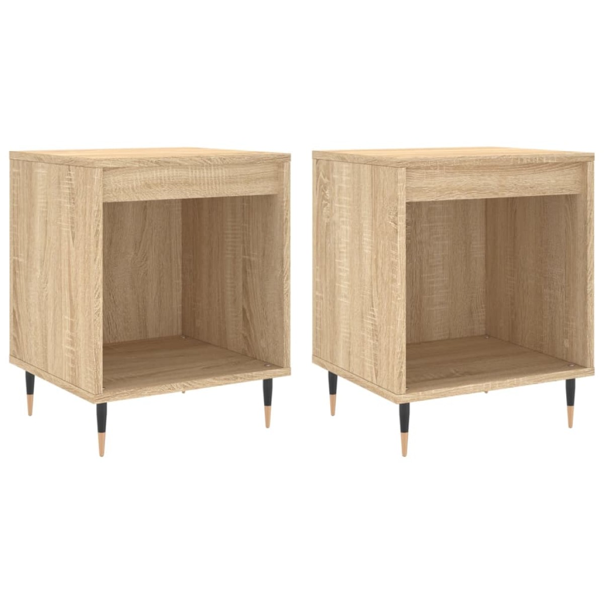 vidaXL Κομοδίνα 2 τεμ. Sonoma Δρυς 40 x 35 x 50 εκ. από Επεξεργ. Ξύλο