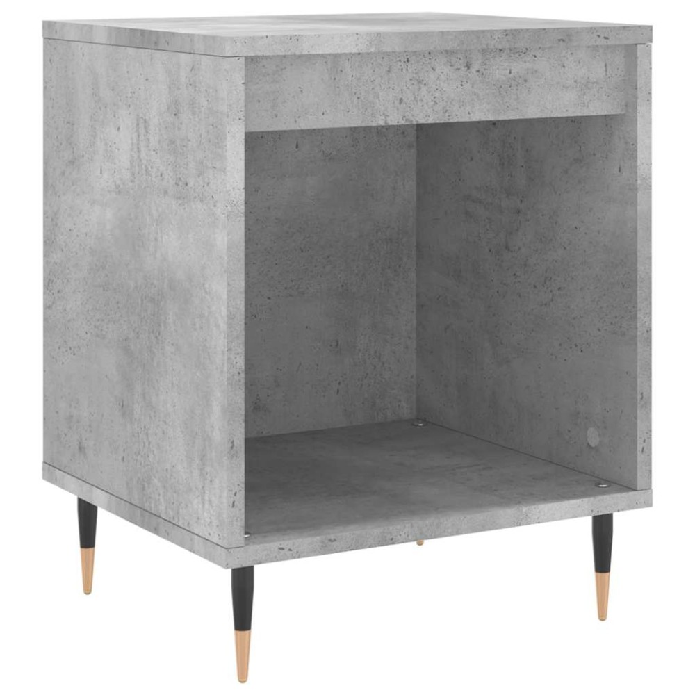 vidaXL Κομοδίνο Γκρι Σκυροδέματος 40 x 35 x 50 εκ. από Επεξεργ. Ξύλο