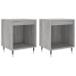 vidaXL Κομοδίνα 2 τεμ. Γκρι Sonoma 40 x 35 x 50 εκ. από Επεξεργ. Ξύλο