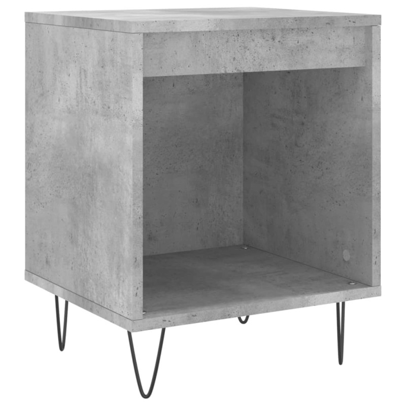 vidaXL Κομοδίνο Γκρι Σκυροδέματος 40 x 35 x 50 εκ. από Επεξεργ. Ξύλο