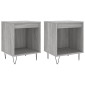 vidaXL Κομοδίνα 2 τεμ. Γκρι Sonoma 40 x 35 x 50 εκ. από Επεξεργ. Ξύλο