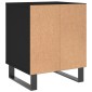 vidaXL Κομοδίνα 2 τεμ. Μαύρα 40 x 35 x 50 εκ. από Επεξεργασμένο Ξύλο