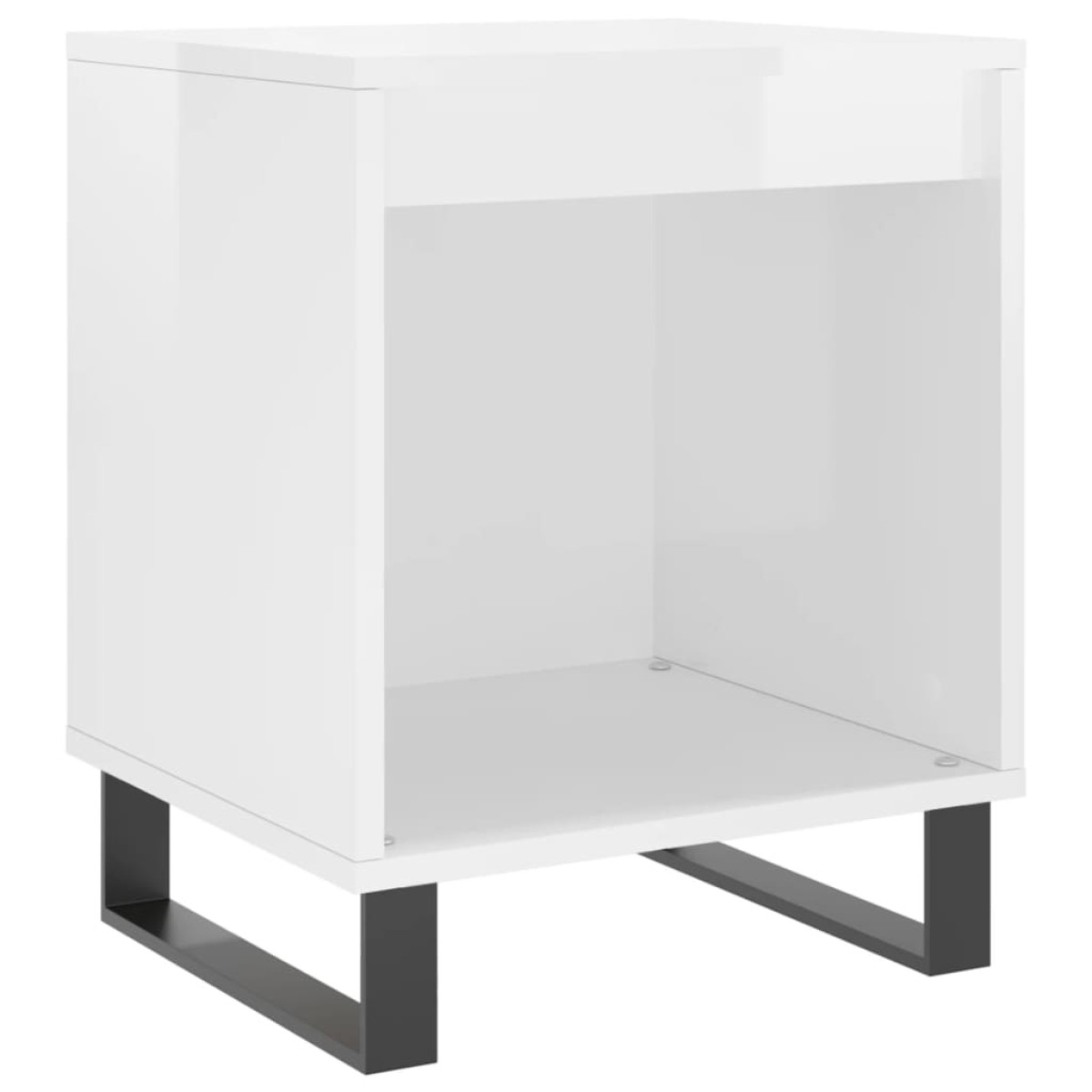 vidaXL Κομοδίνα 2 τεμ. Γυαλ. Λευκό 40 x 35 x 50 εκ. Επεξεργασμένο Ξύλο