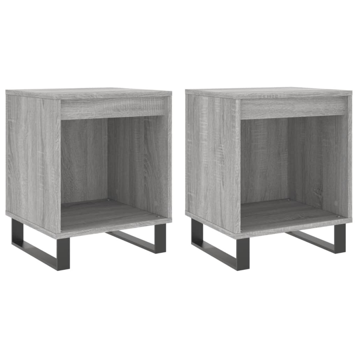 vidaXL Κομοδίνα 2 τεμ. Γκρι Sonoma 40 x 35 x 50 εκ. από Επεξεργ. Ξύλο