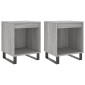 vidaXL Κομοδίνα 2 τεμ. Γκρι Sonoma 40 x 35 x 50 εκ. από Επεξεργ. Ξύλο