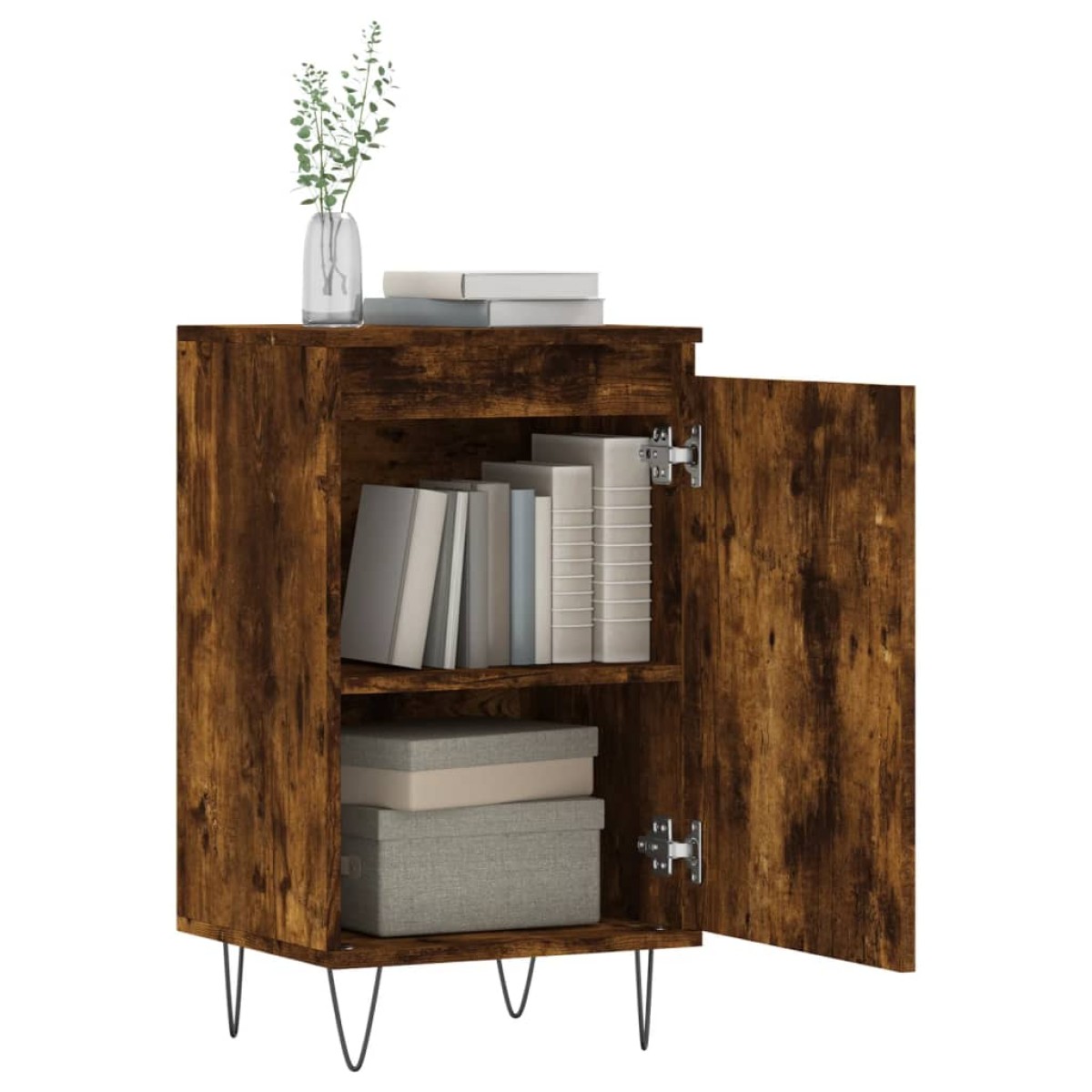 vidaXL Ντουλάπια 2 τεμ. Καπνιστή Δρυς 40x35x70 εκ. από Επεξεργ. Ξύλο
