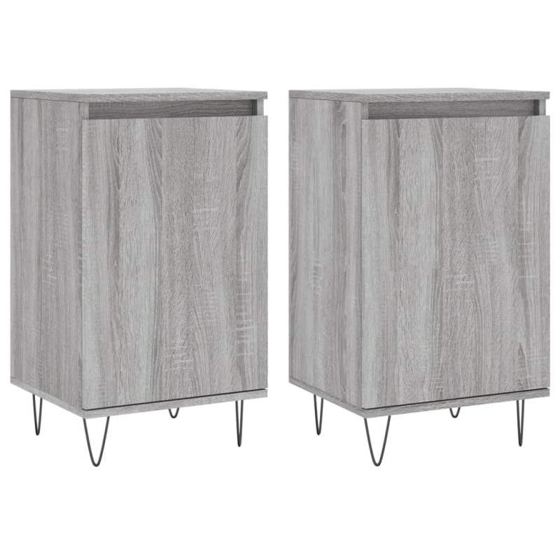 vidaXL Ντουλάπια 2 τεμ. Γκρι Sonoma 40x35x70 εκ. Επεξεργασμένο Ξύλο