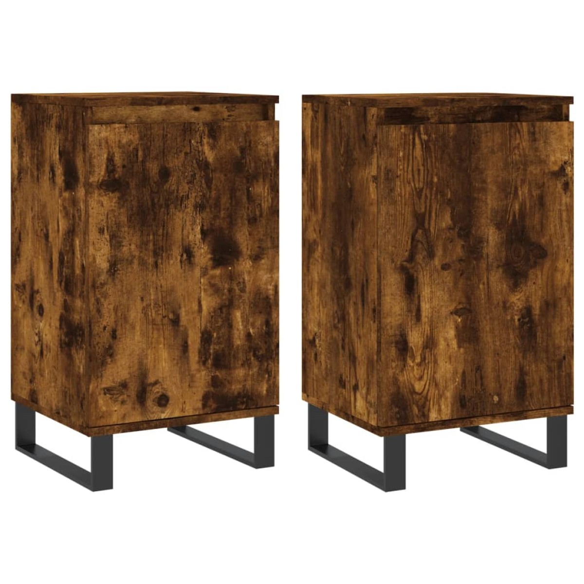 vidaXL Ντουλάπια 2 τεμ. Καπνιστή Δρυς 40x35x70 εκ. από Επεξεργ. Ξύλο