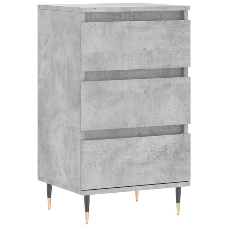 vidaXL Κομοδίνο Γκρι Σκυροδεμ. 40 x 35 x 70 εκ. από Επεξεργασμένο Ξύλο