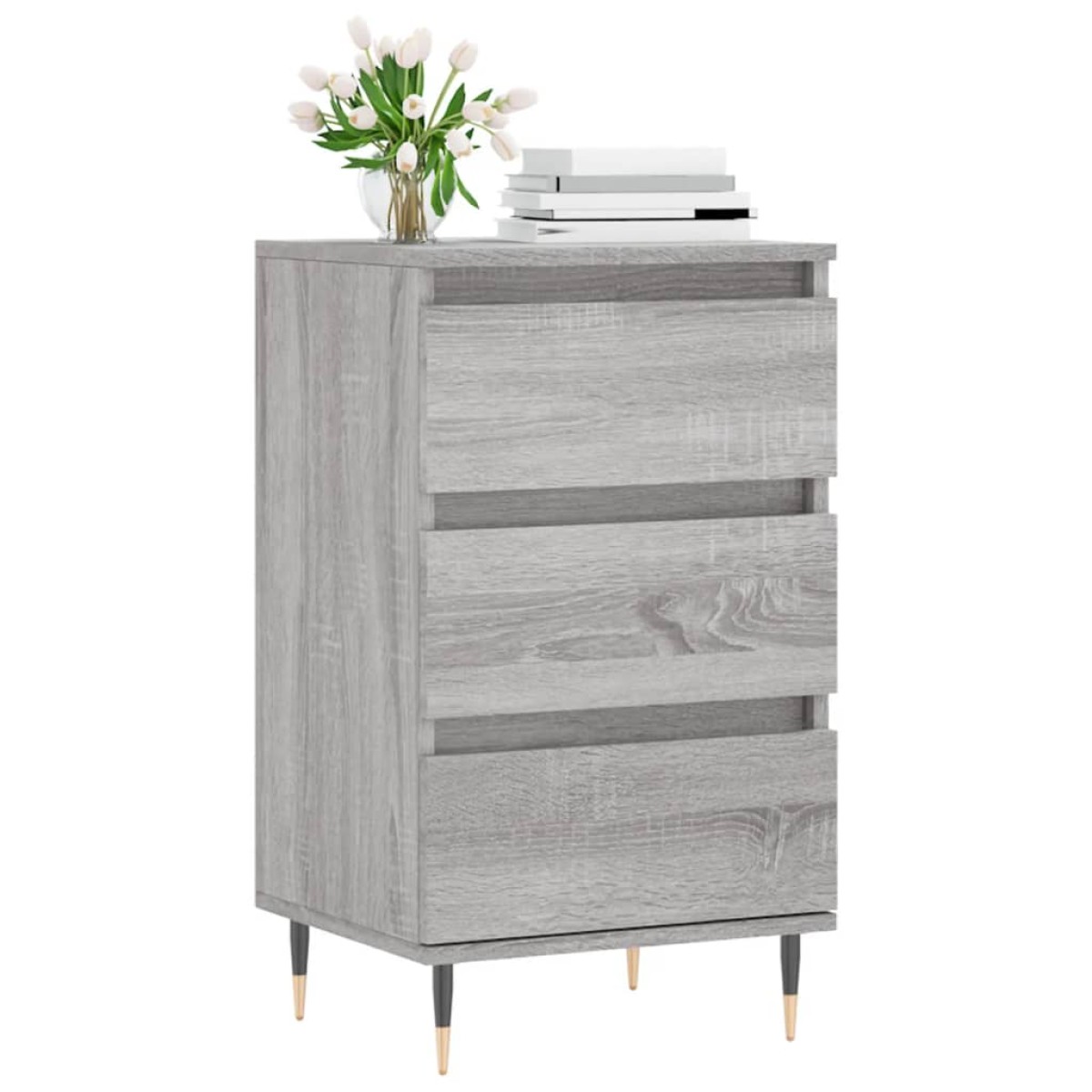 vidaXL Συρταριέρα Γκρι Sonoma 40 x 35 x 70 εκ. από Επεξεργασμένο Ξύλο