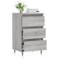 vidaXL Συρταριέρα Γκρι Sonoma 40 x 35 x 70 εκ. από Επεξεργασμένο Ξύλο