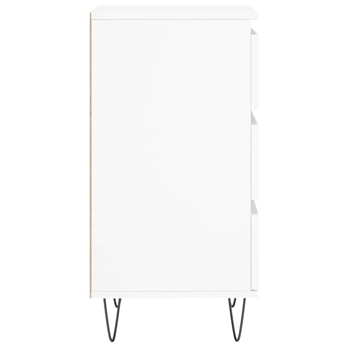 vidaXL Συρταριέρα Λευκή 40 x 35 x 70 εκ. από Επεξεργασμένο Ξύλο