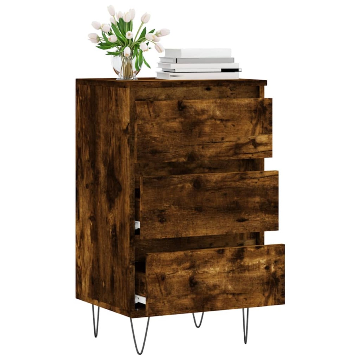 vidaXL Συρταριέρα Καπνιστή Δρυς 40 x 35 x 70 εκ. από Επεξεργ. Ξύλο