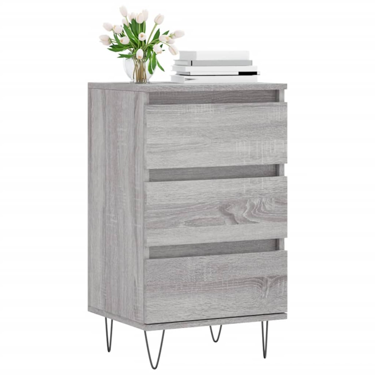 vidaXL Συρταριέρα Γκρι Sonoma 40 x 35 x 70 εκ. από Επεξεργασμένο Ξύλο