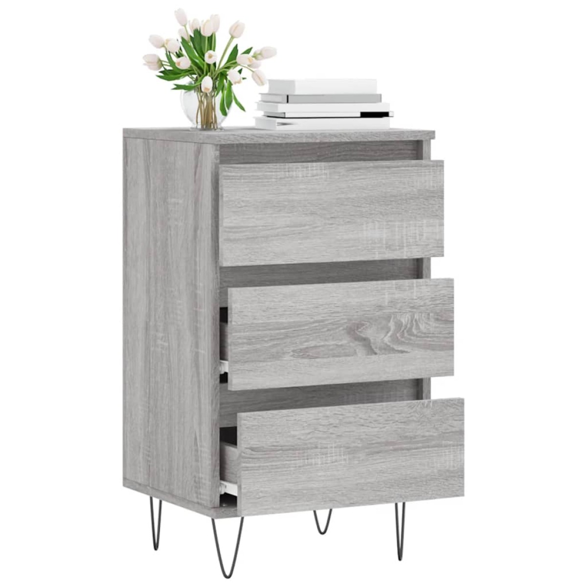 vidaXL Συρταριέρα Γκρι Sonoma 40 x 35 x 70 εκ. από Επεξεργασμένο Ξύλο