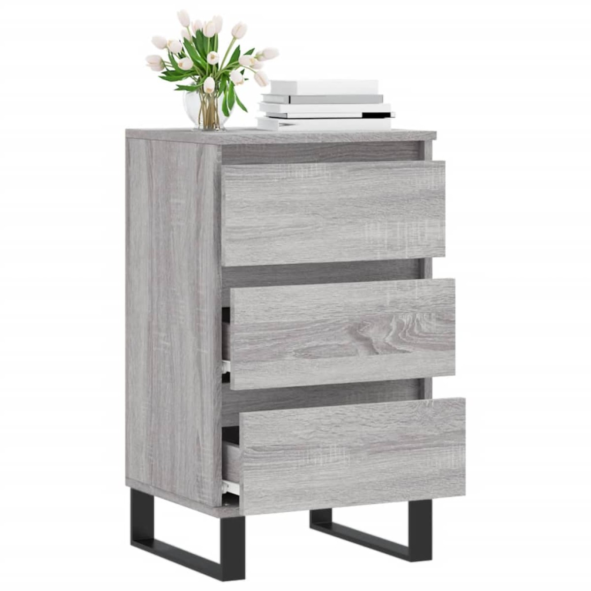 vidaXL Συρταριέρα Γκρι Sonoma 40 x 35 x 70 εκ. από Επεξεργασμένο Ξύλο