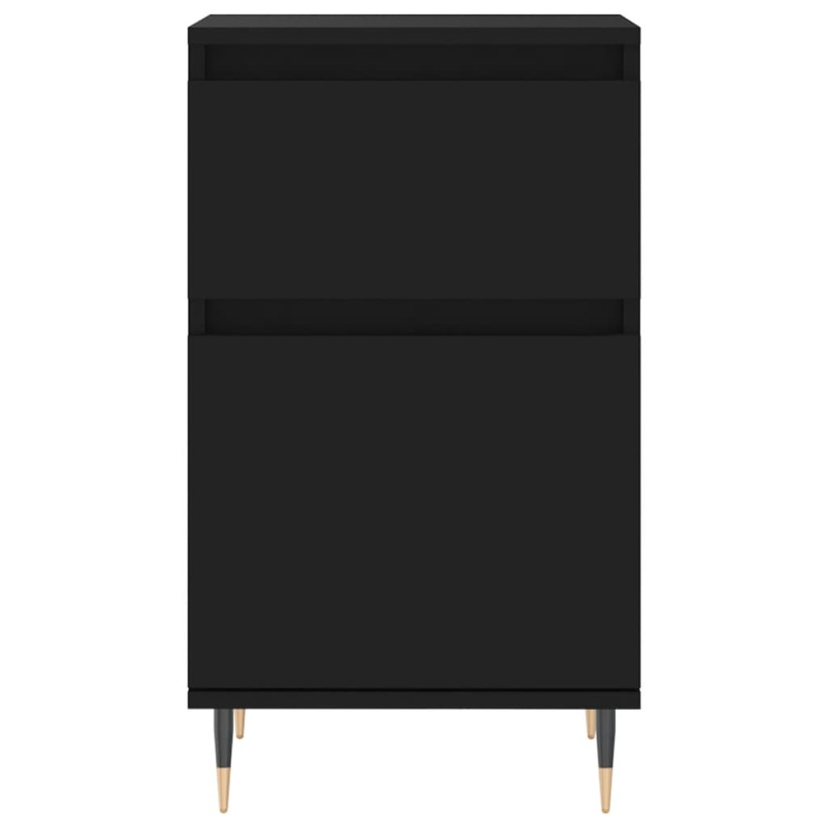 vidaXL Ντουλάπια 2 τεμ. Μαύρα 40 x 35 x 70 εκ. από Επεξεργασμένο Ξύλο