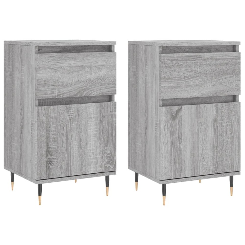 vidaXL Ντουλάπια 2 τεμ. Γκρι Sonoma 40x35x70 εκ. Επεξεργασμένο Ξύλο