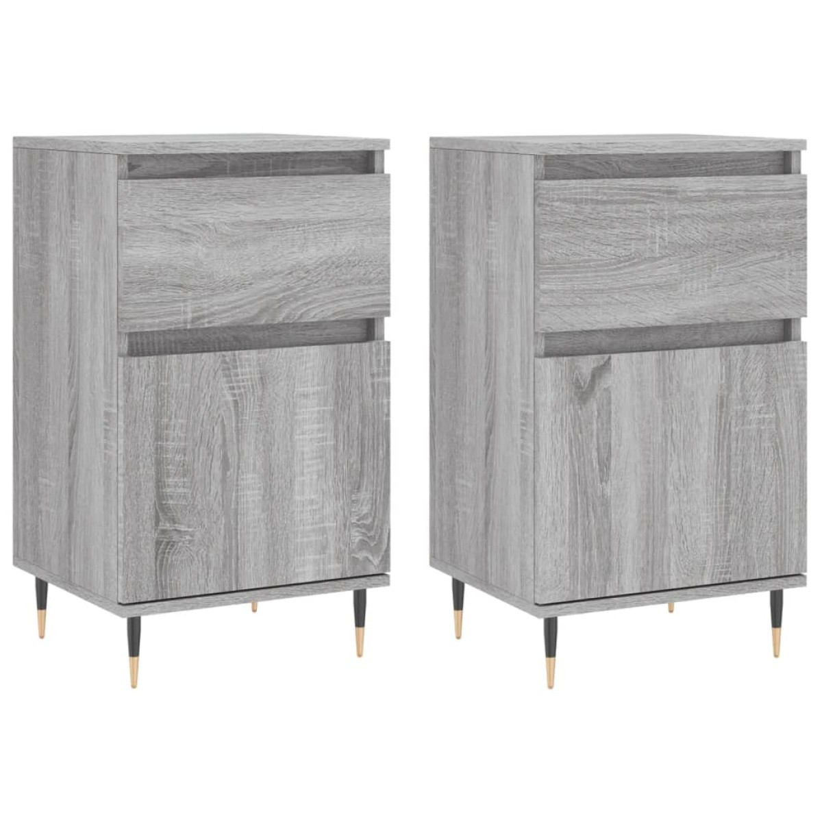 vidaXL Ντουλάπια 2 τεμ. Γκρι Sonoma 40x35x70 εκ. Επεξεργασμένο Ξύλο