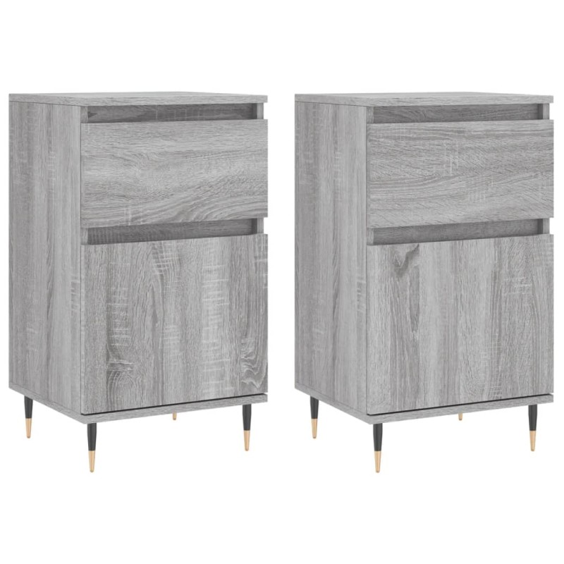 vidaXL Ντουλάπια 2 τεμ. Γκρι Sonoma 40x35x70 εκ. Επεξεργασμένο Ξύλο