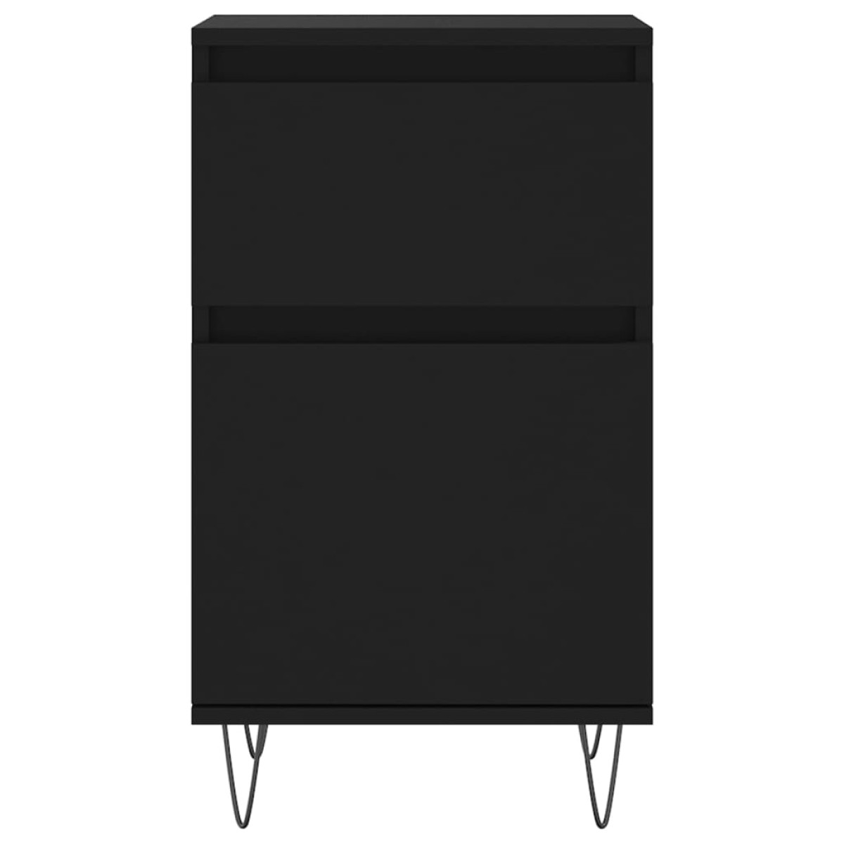 vidaXL Ντουλάπια 2 τεμ. Μαύρα 40 x 35 x 70 εκ. από Επεξεργασμένο Ξύλο