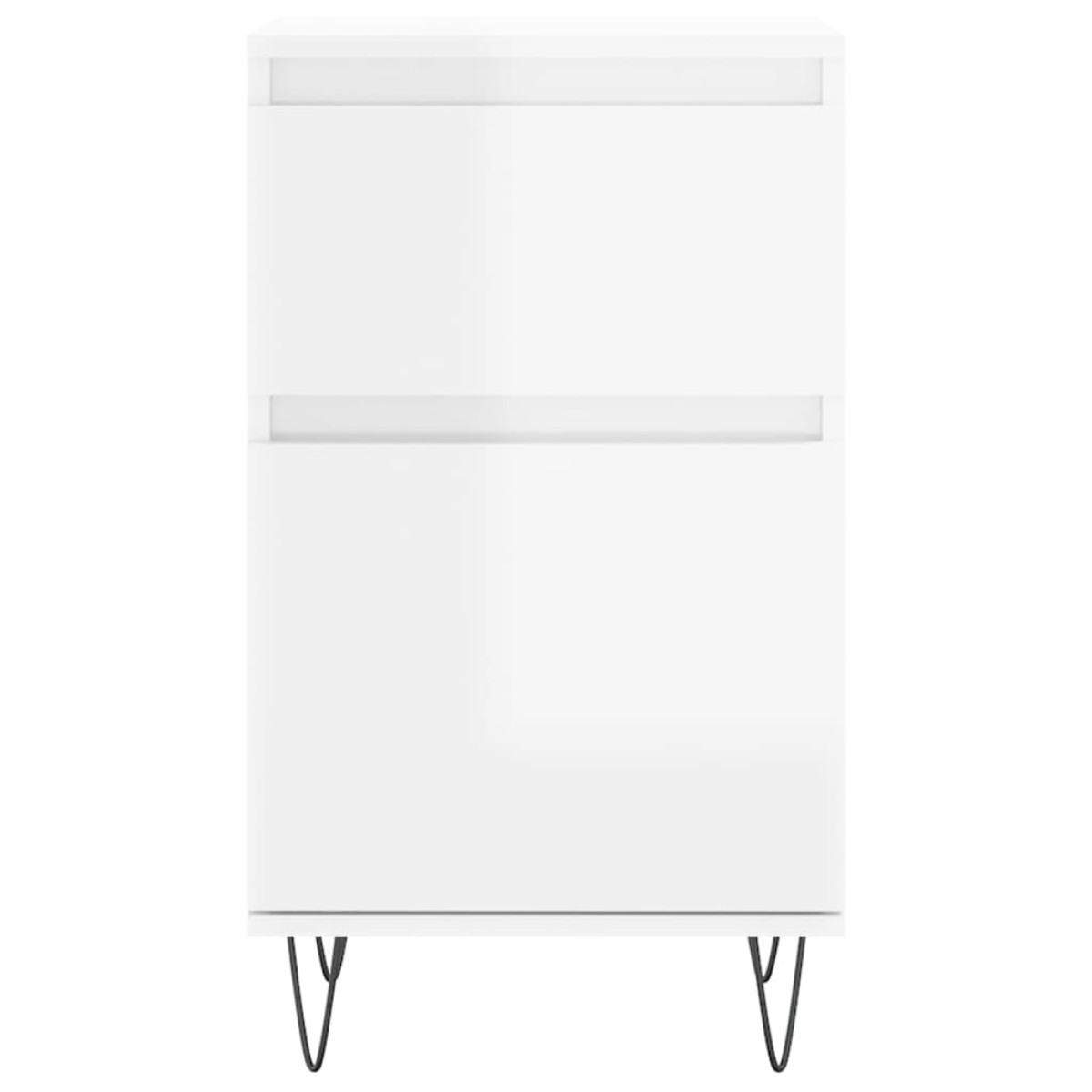 vidaXL Ντουλάπια 2 τεμ. Γυαλιστ. Λευκό 40x35x70 εκ. από Επεξεργ. Ξύλο
