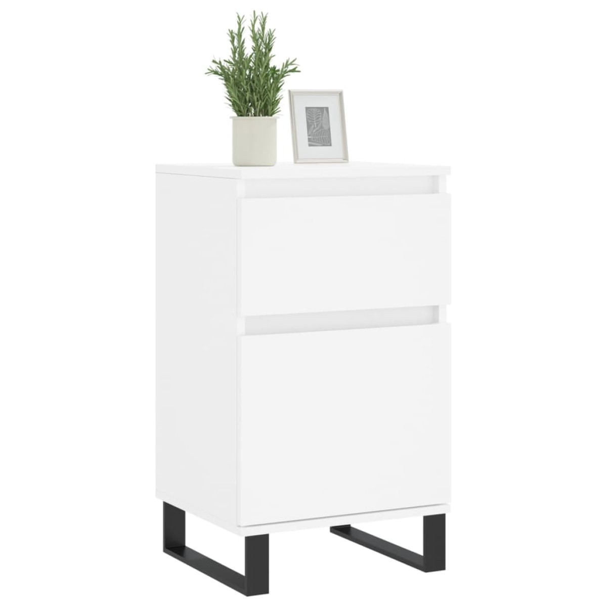 vidaXL Ντουλάπια 2 τεμ. Λευκά 40 x 35 x 70 εκ. από Επεξεργασμένο Ξύλο