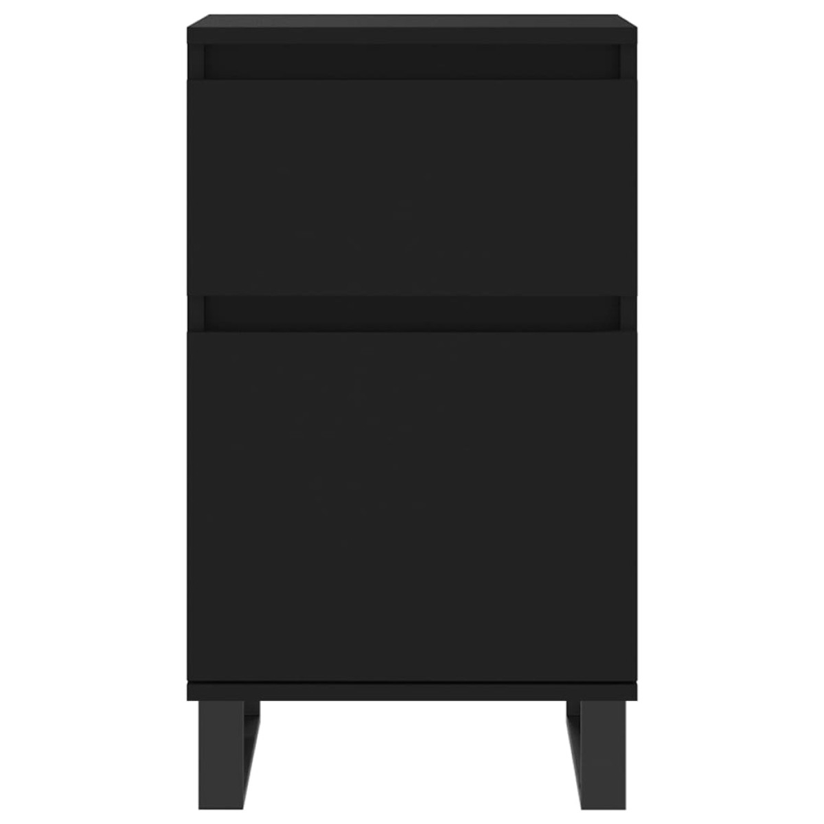 vidaXL Ντουλάπια 2 τεμ. Μαύρα 40 x 35 x 70 εκ. από Επεξεργασμένο Ξύλο