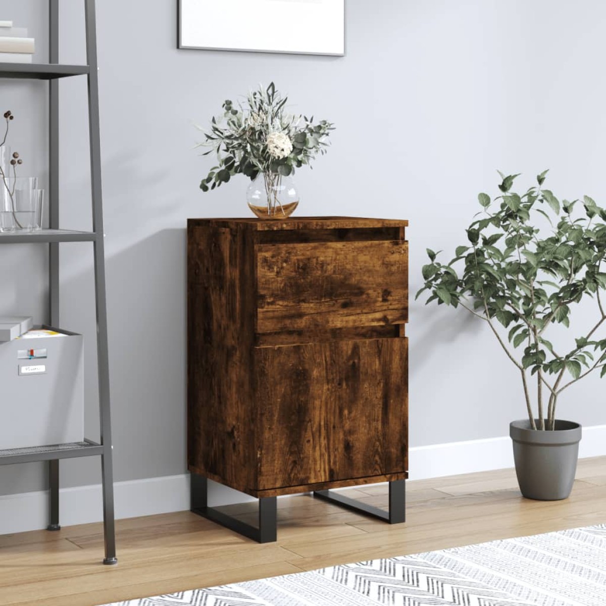 vidaXL Συρταριέρα Καπνιστή Δρυς 40 x 35 x 70 εκ. από Επεξεργ. Ξύλο