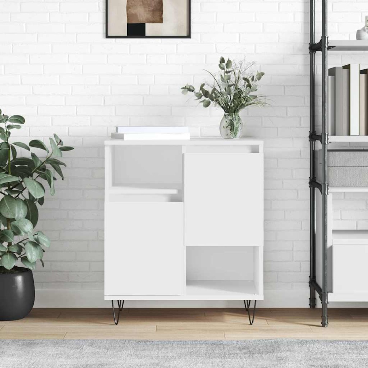 vidaXL Συρταριέρα Λευκή 60 x 35 x 70 εκ. από Επεξεργασμένο Ξύλο