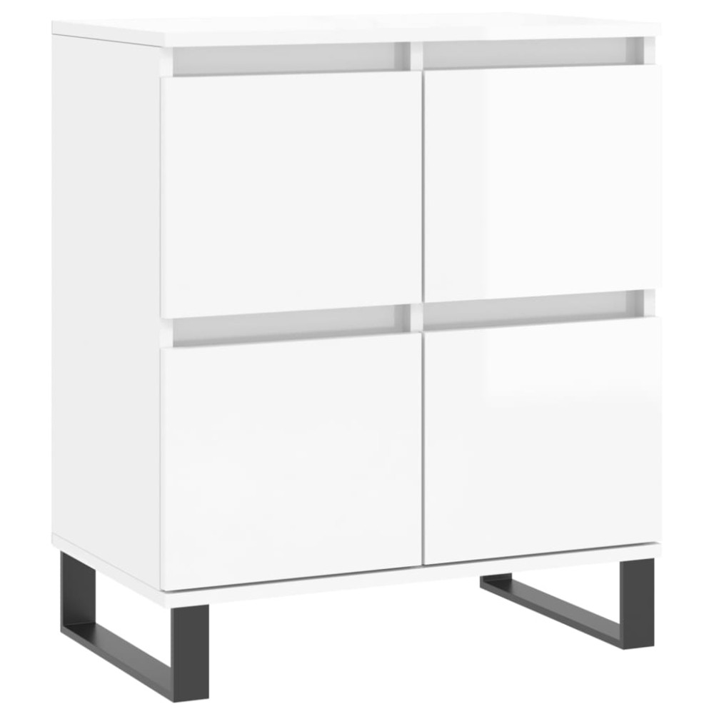 vidaXL Ντουλάπι Γυαλιστερό Λευκό 60x35x70 εκ. από Επεξεργασμένο Ξύλο